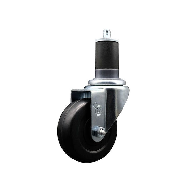 Service Caster 3.5'' SS Hard Rubber Wheel Swivel 1-5/8'' Expanding Stem Caster SCC-SSEX20S3514-HRS-158 - main